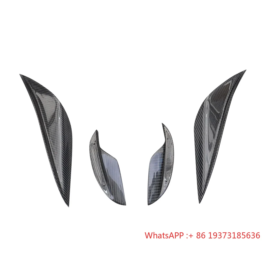 For BMW 3 Series E90 E92 E93 M3 2008-2013 Carbon Fiber Front Bumper Fender Canards Trims Splitters New Condition