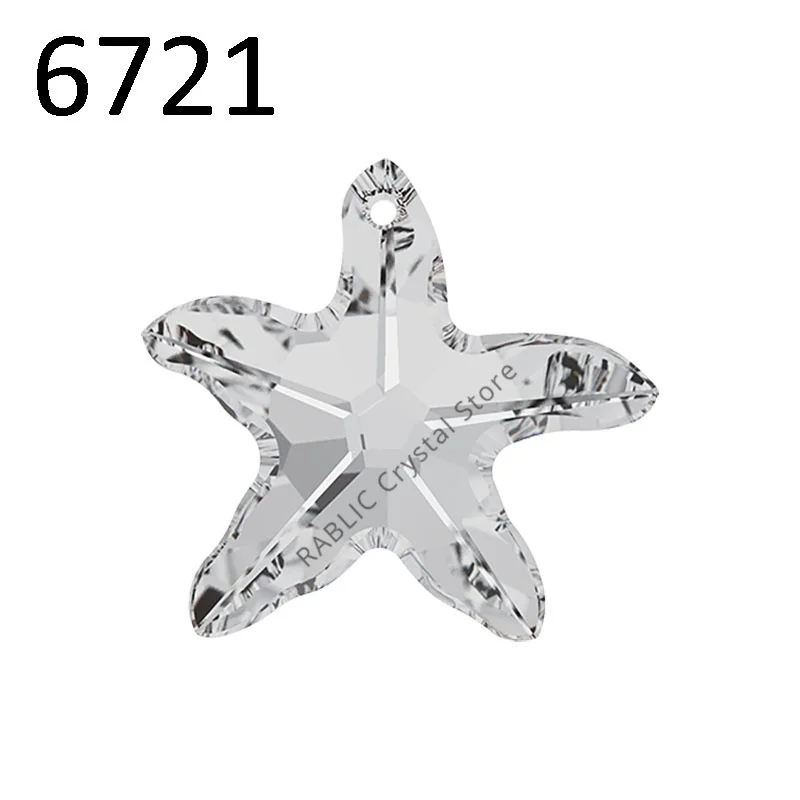 (1 piece) 100% Original Crystal from Austria 6721 Starfish pendant loose rhinestone for DIY necklace making