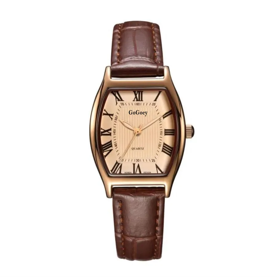 Vrouwen Horloges Mode Minimalisme Lederen Band Quartz Meisje Dames Klok Jurk Student Polshorloge Dropshipping Groothandel