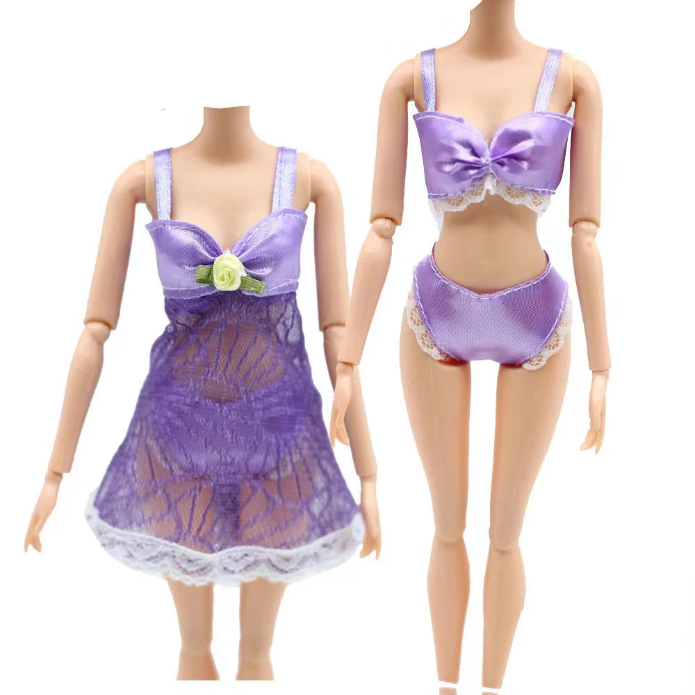 3pcs/set 30cm Fashion Doll Clothes Underwear Pajamas Dress Up Doll Three-piece Pajamas Accessories Kids Girl Toy Gift