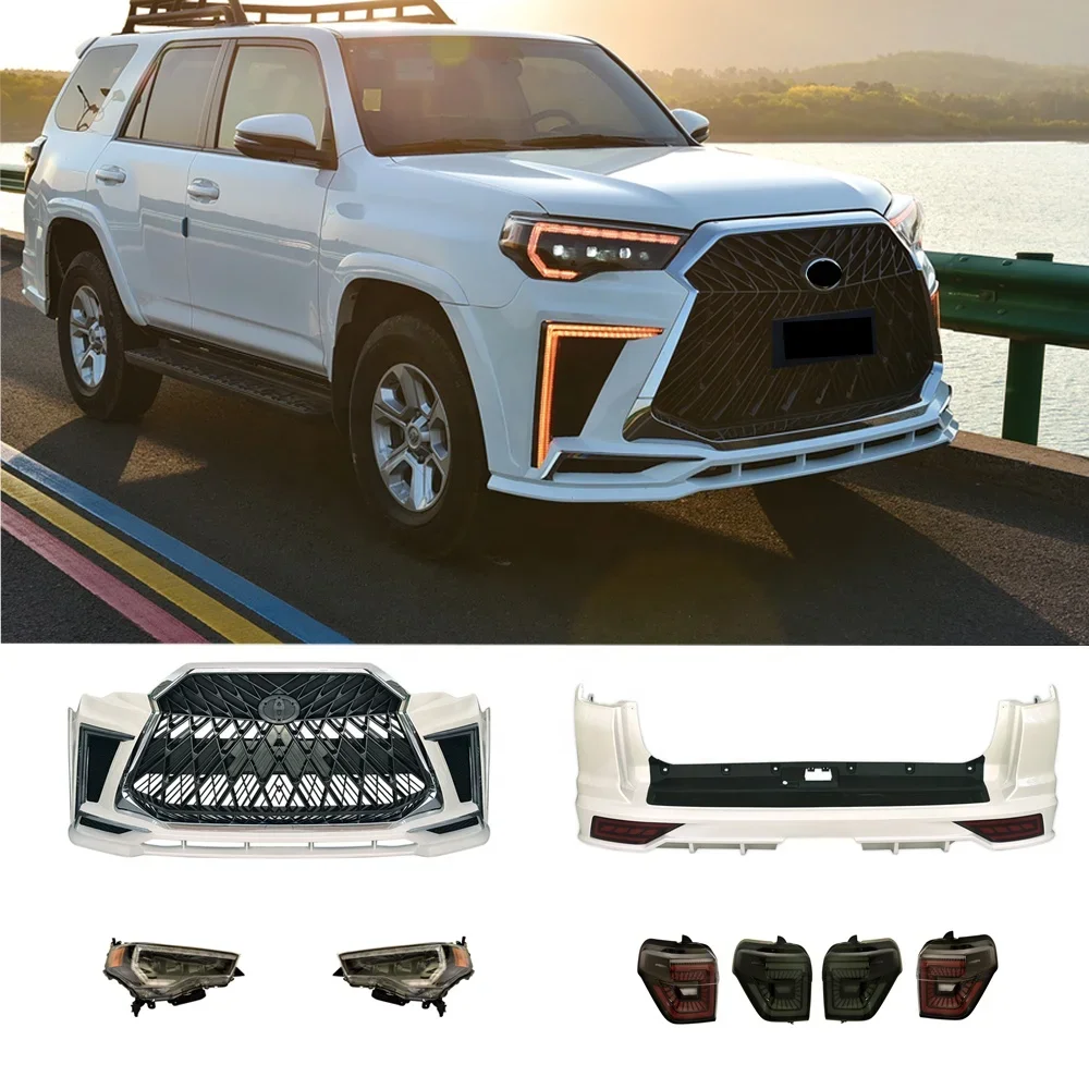 

car bumper for 2012-2022 4Runner to style front bumper rear bumper headlight taillight pp material custom