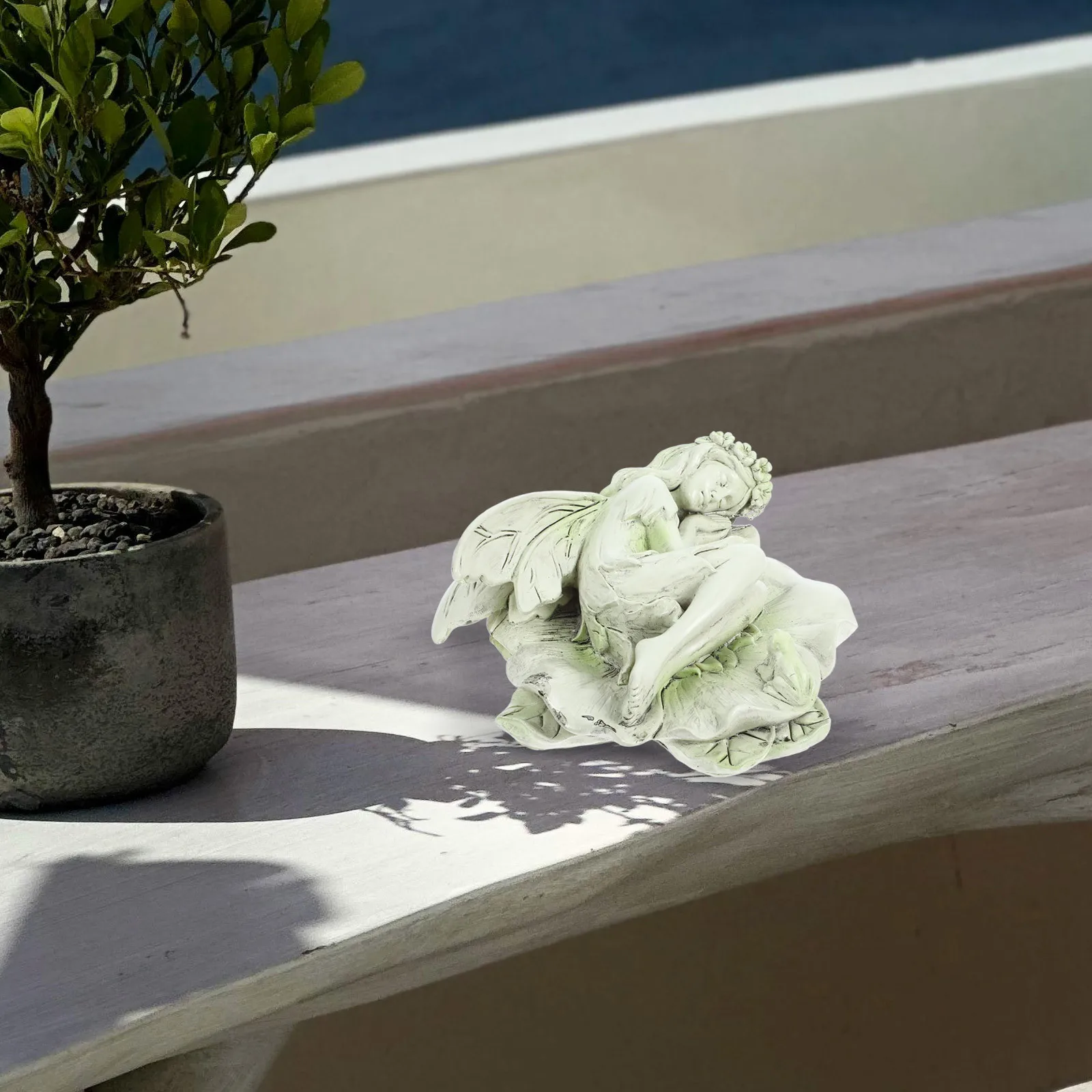 

Resin Sleeping Elf Statue Retro Garden Decor Classic Small Outdoor Resin Sculpture Photo Prop Ornament Retro Model