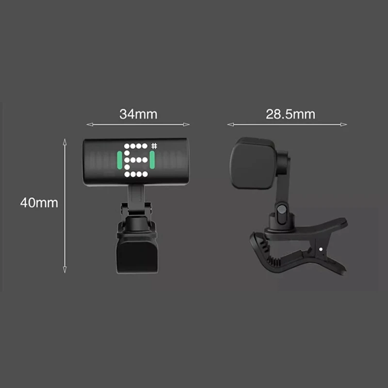 SWIFF 클립온 기타 튜너, LED 디스플레이, 기타 바이올린 및 현악기용 전문 다기능 클립 온 튜너