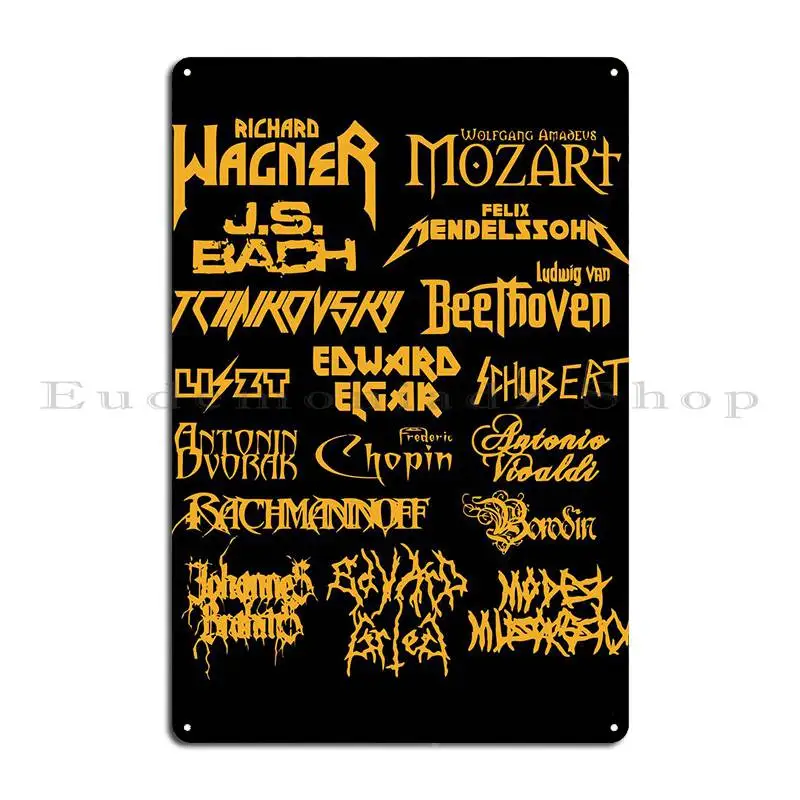 Classical Metal Composer Metal Plaque Poster Pub Plaques Club Cave Design Tin Sign Poster