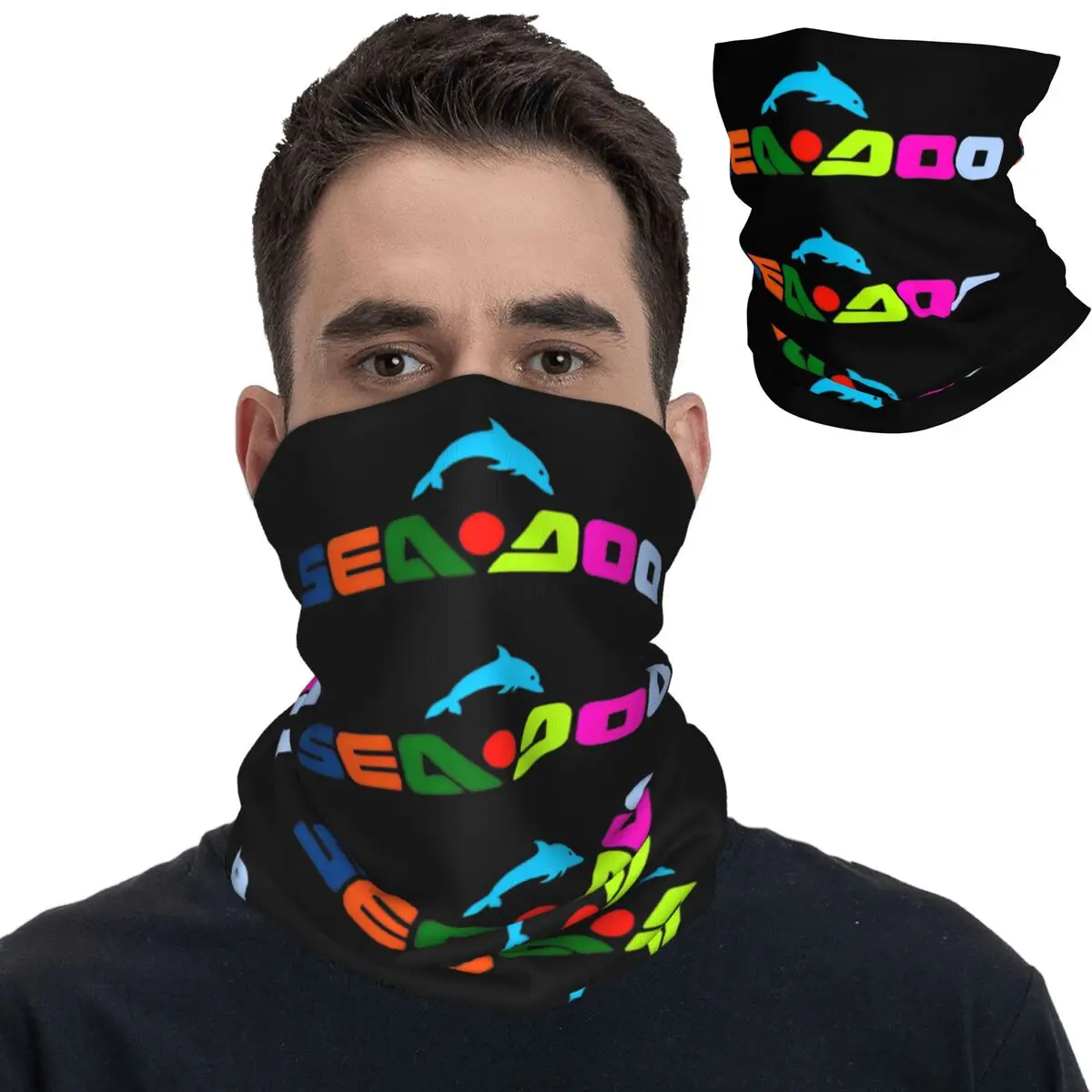 Seadoo Jetski Boats Bandana Neck Cover Printed Watercraft Face Scarf Multifunctional Face Mask Hiking Unisex Adult Winter