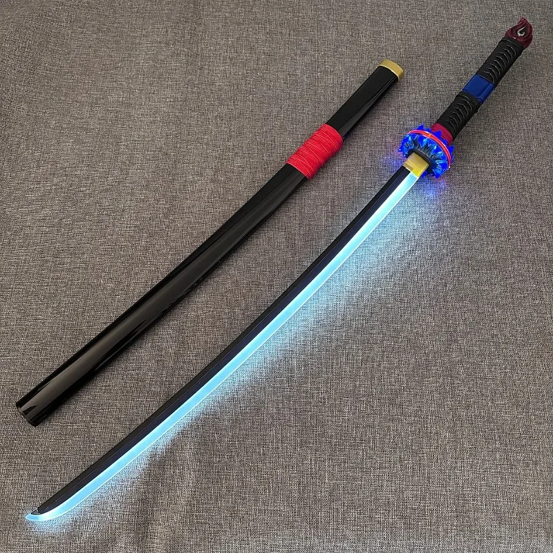 108 cm/42,52in Lichtgevende Slang Hart Zwaard Met Schede Houten Cosplay Model Props Anime Randapparatuur Feestartikelen Vriendje Geschenken