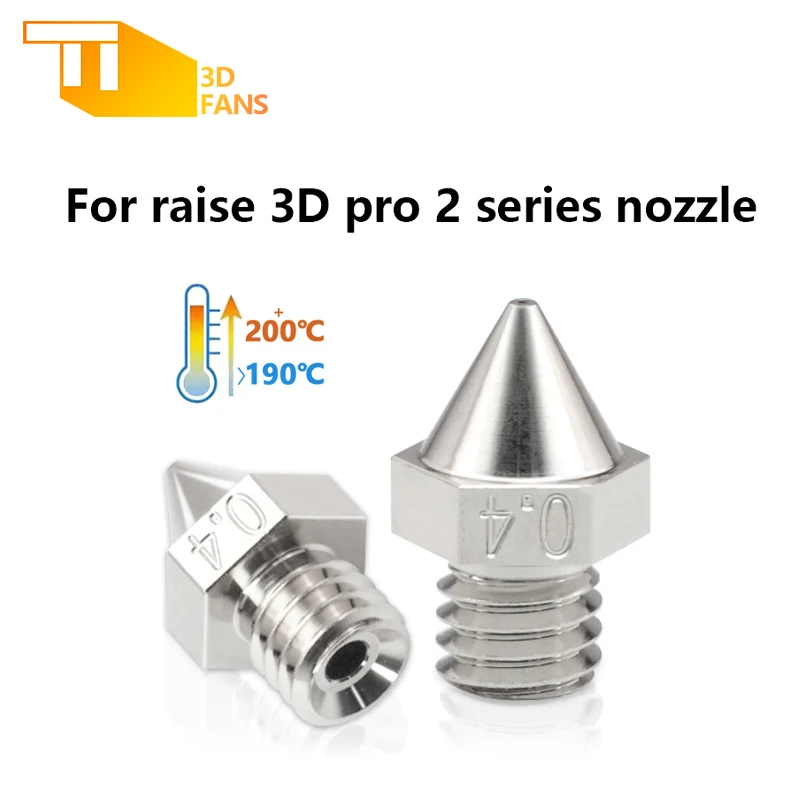 Raise 3D Pro2 Series V3 Hardened Strengthening 0.4mm Nozzle High Speed High Quality 3D Printer Parts