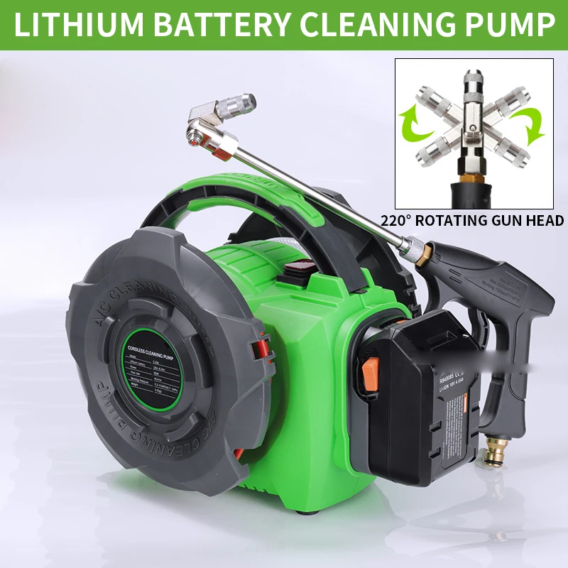 C10B Wireless Lithium Battery High Pressure Washer Portable Car Cleaning Pump Cleaning Gun Car Wash Pump