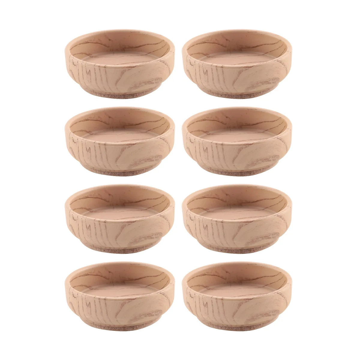 8Pcs Felt Floor Cups 60mm Round Furniture Felt Castors Non Slip Floor Protector for Chair Legs Furniture (Beige)