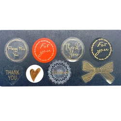 120pcs/lot Thank you Multifunction Hot Stamping Transparent Seal Sticker For Valentine wedding Party