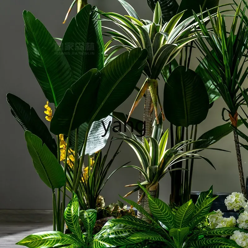 LH large-scale simulated green plants, false trees, potted plants, indoor window landscaping ornaments