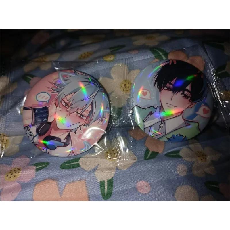 2 قطعة/الوحدة أنيمي زر 58 مللي متر دبابيس خجولة زوجين الغريبة المرحلة إيفان حتى الكرتون شارة لحقيبة الظهر مجوهرات اكسسوارات الهدايا اليدوية #6