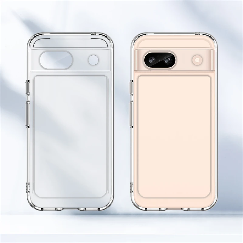 

For Google Pixel 8a Case Transparent Candy Silicone TPU Shockproof Cover Pixel 8 A 8 Pro Case Phone Protector Pixel 8a Cover