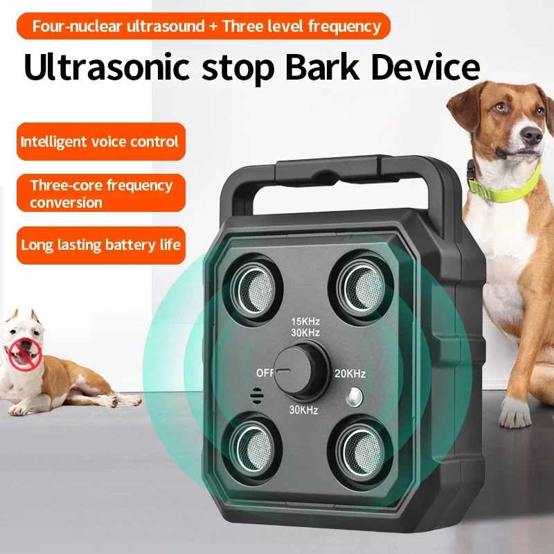 

Automatic anti-barking device for dog barking control, rechargeable ultrasonic dog barking deterrent device, outdoor and indoor