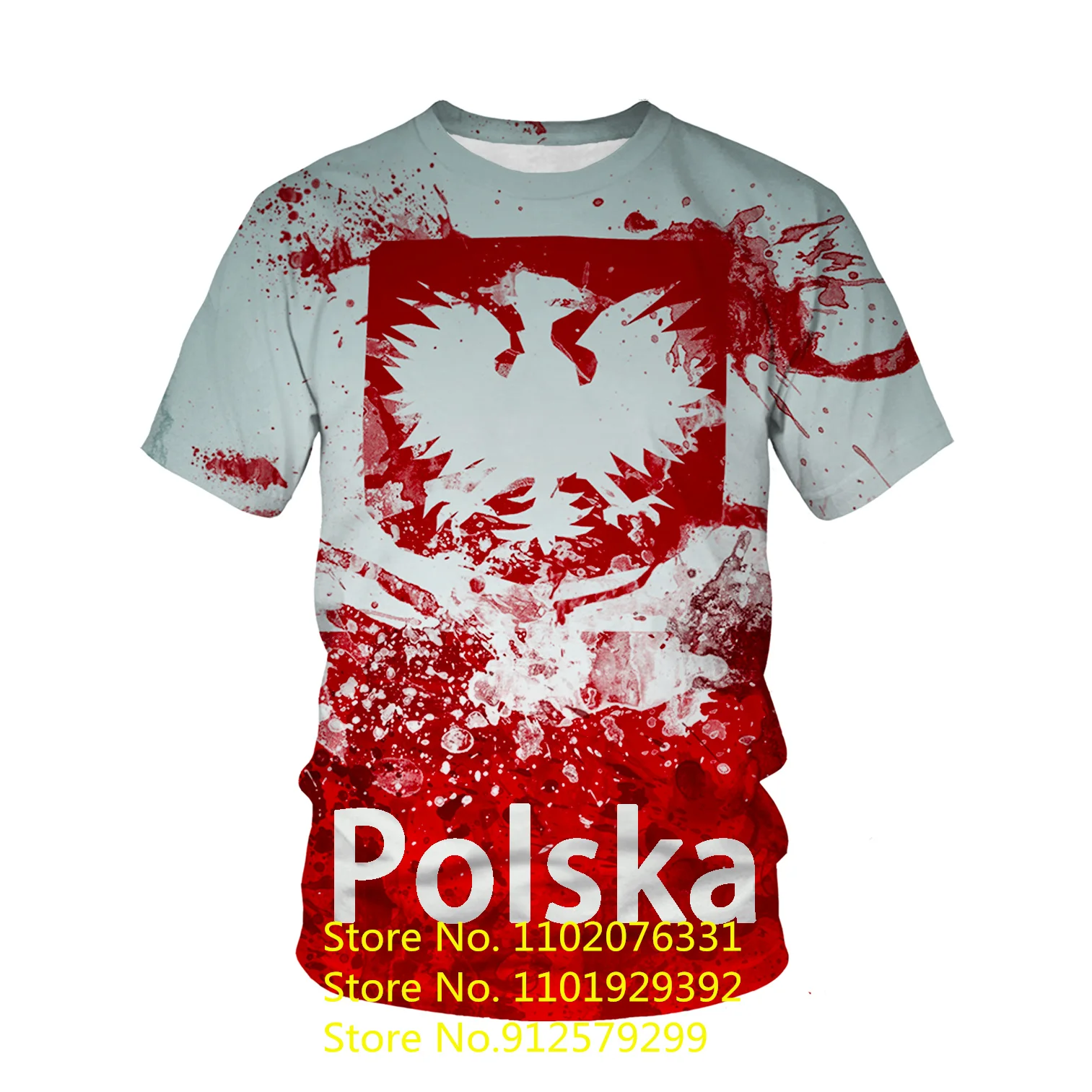 2022 New Fashion Polska 3d T Shirt Men/Women Poland Flag Casual Round Neck Short Sleeve Sports T-shirt