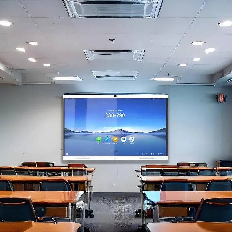 

Multimedia electronic whiteboard, wall-mounted touch screen, conference teaching all-in-one machine, training, touch LCD display