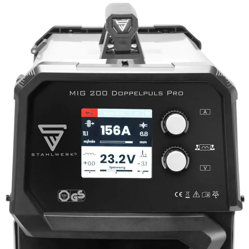 Stahlwerk MIG200 Heavy-Duty IGBT Welder 200A Double Pulse Aluminum MIG TIG MMA 220V New LCD Display Welding Machine view 2
