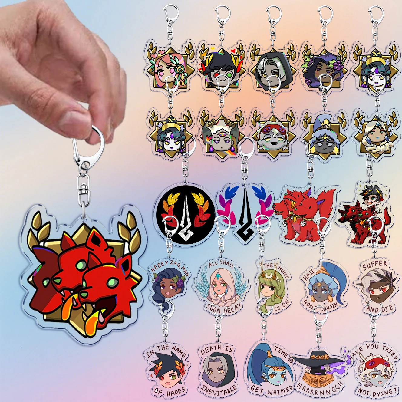 Hades 2 juego Chibi llavero accesorios bolsa coche encantos volúmenes personajes autor llaveros Kawaii joyería Fans Freinds regalo