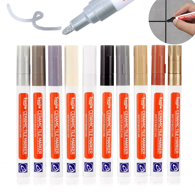 

Waterproof White Grout Tile Pen Wall Grout Restorer Marker Pen for Bathroom Wall Floor Decontamination Seam Repair Pens