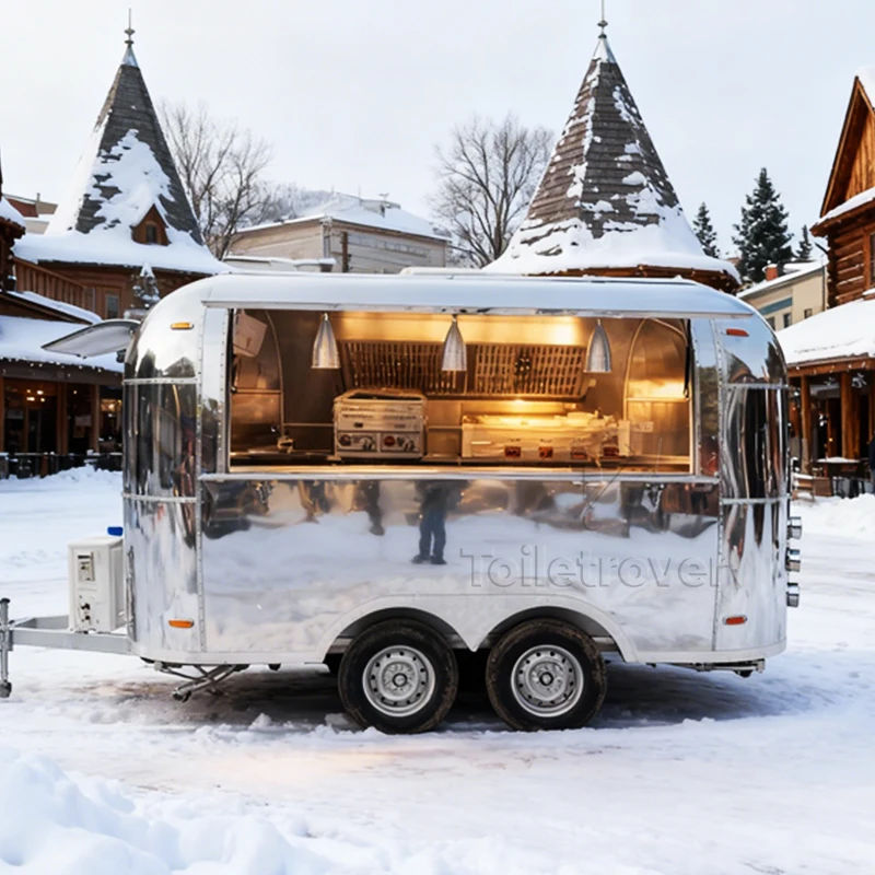 

Street Mobile Food Truck Trailer Hot Dog Burger Doner Kebab Fried Chicken Mobile Food Trailer for Skewers