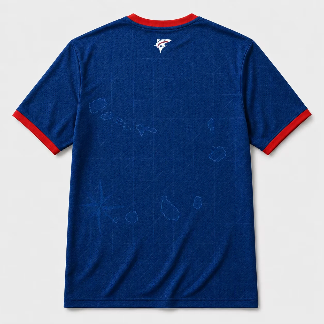 Unisex Cape Verde Soccer Jersey Adult Kids Short Sleeve Football Shirt FCF Badge Island Map Breathable Fan Cheer Stadium Top view 2