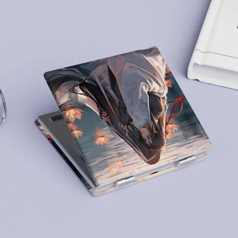 Mo Dao Zu Shi lusterko kosmetyczne Lan Wangji Wei Wuxian drukowanie uczeń dziewczyna ręczny lusterka do makijażu słodkie Anime Cosplay dostaw