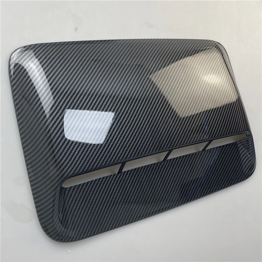 Car SUV Air Flow Intake Hood Scoop Vent Carbon Fiber Look Cover Trim Universal