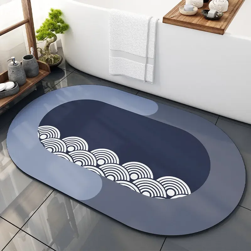 Bath Mats Anti-slip Napa Skin Absorbent Dry Feet Toilet Doorway Carpet Rug Family Entrance Door Floor Mats Bedroom Kitchen Soft