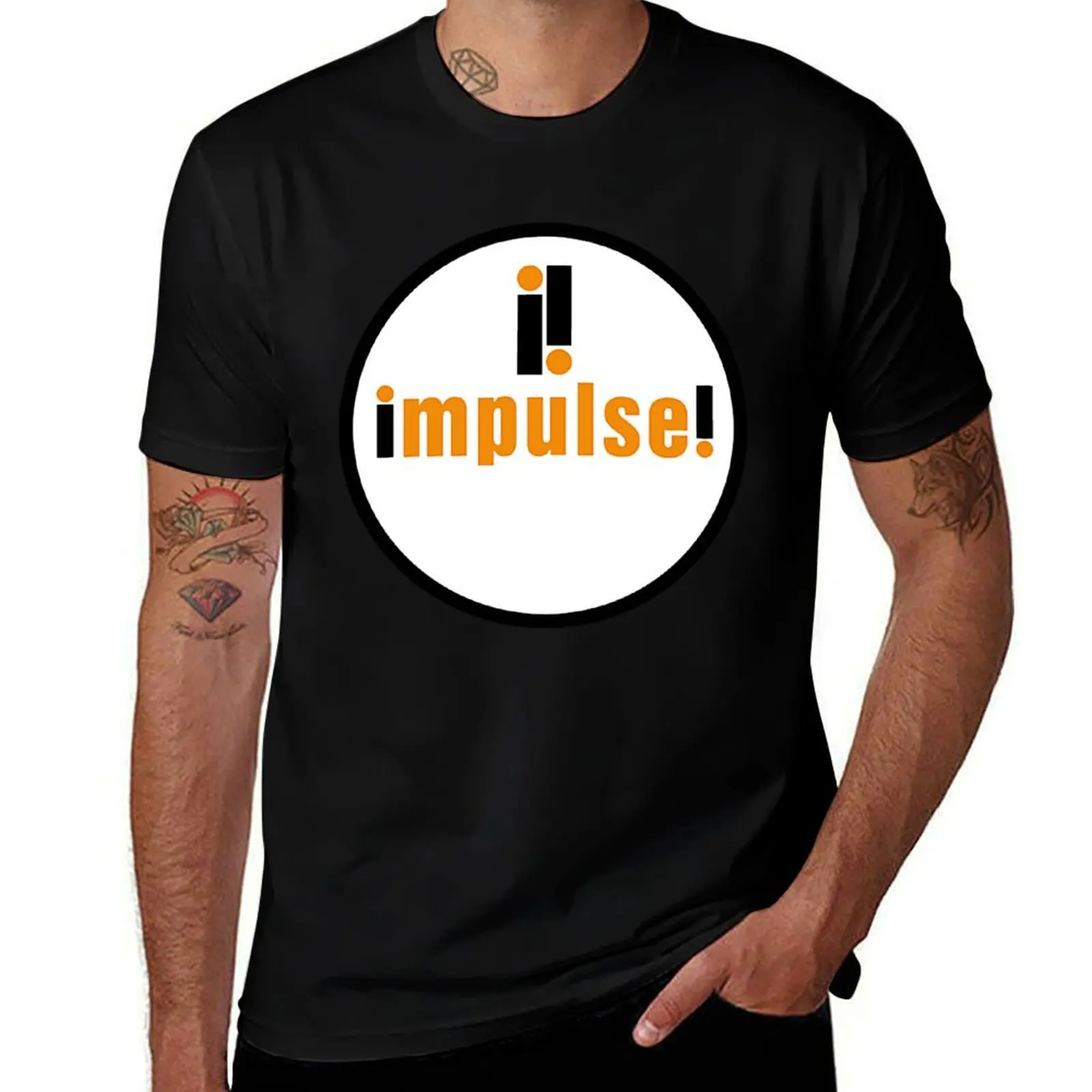 

Impulse Record Label T-Shirt men t shirt cotton 100% t shirts with prints cotton t shirts man 100% T-Shirt