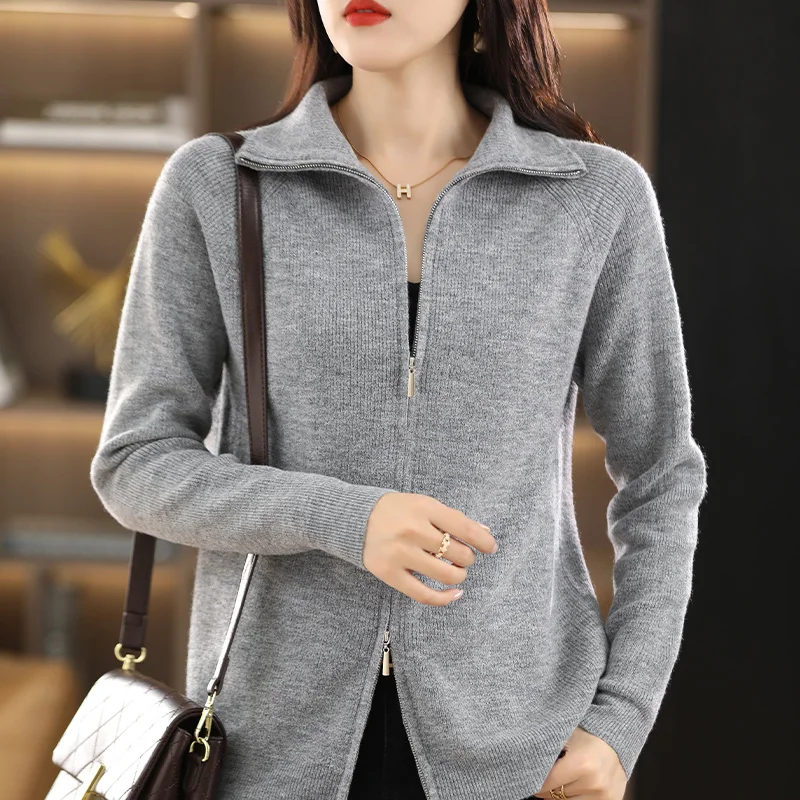 2023 New Cashmere cardigan Women Soft Knitted Basic Cashmere cardigan Loose Warm Cashmere cardigan Women