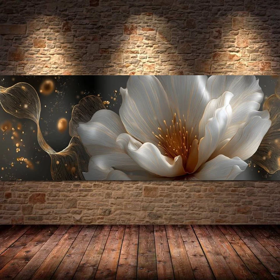 

Новые поступления, алмазная живопись, золотой и белый цветок, художественный пейзаж, полная круглая квадратная мозаика, вышивка крестиком, домашний декор, большой размер