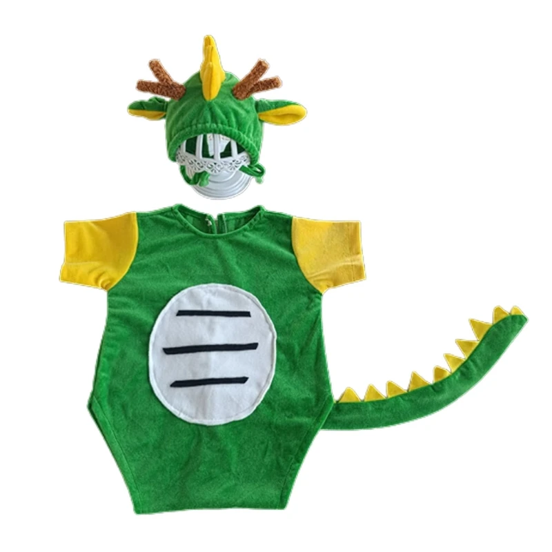 0-3Month Infant Dragon Costume & Hat Photoshooting Props Suit Baby Shower Gift