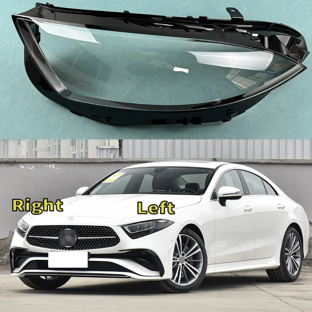 

For Benz CLS W257 2018 2019-2022 Headlamp Cover Shade Transparent Lampshade Headlight Shell Plexiglass Replace Original Lens