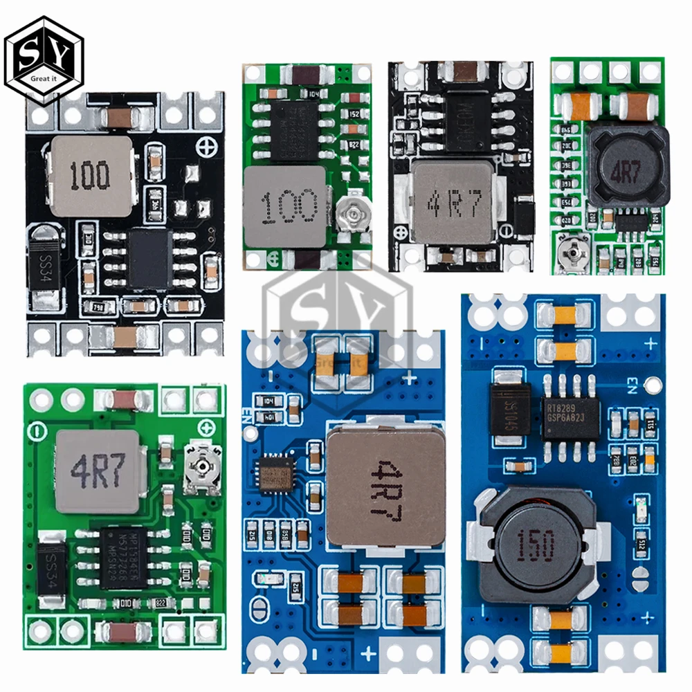 3A 5A DC-DC Buck Step-down Power Supply Module 5V-12V 24V to 5V 3.3V 9V 12V Fixed Output High-Current MINI560 MINI360 MP1584E