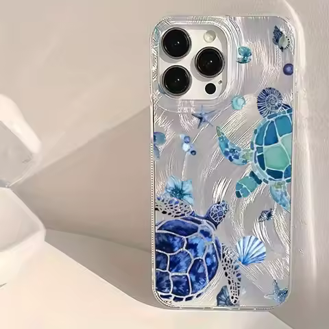 Shockproof Phone Case For Samsung Galaxy S25 Ultra S24 Plus S23 FE S22 A11 A12 A13 A14 A15 A34 A35 A55 Cool Turtle Pattern Cover