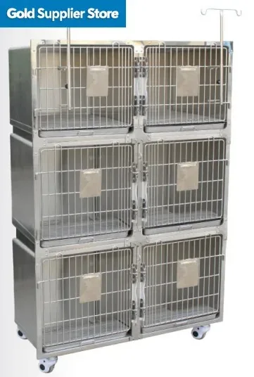 

Large Stainless Steel Pet Cage for Dogs And Cats - Suitable for Veterinary Clinics Or Luxury Home Environments