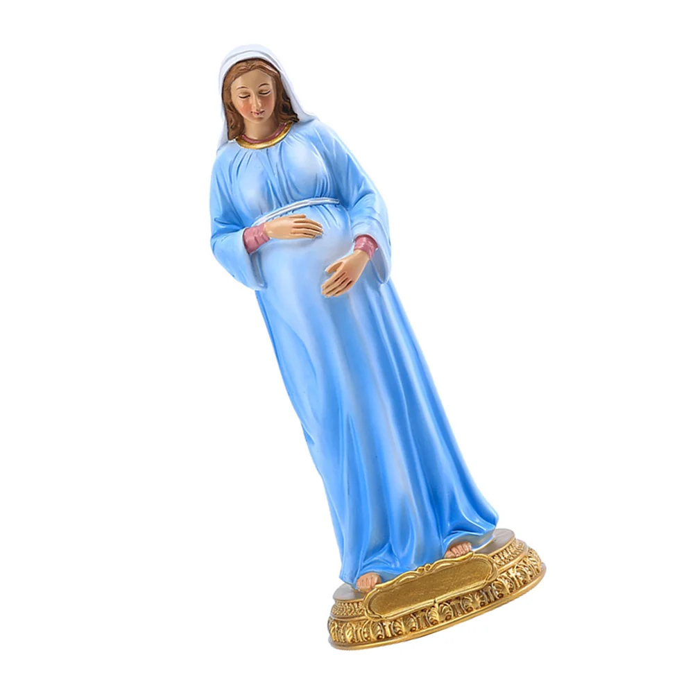 

Our Lady Ornament Catholicism Resin Decoration Virgin Mary Statue Church Decorate Desktop