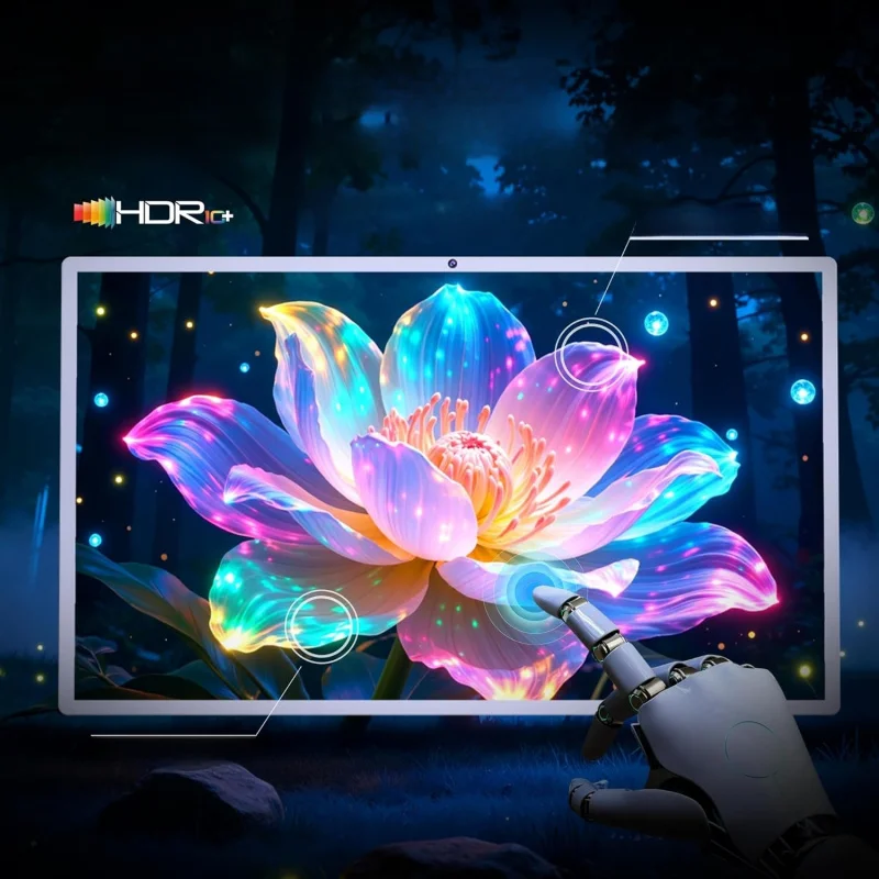 32 Inch UHD 4K Portable Smart TV on Wheels, Qualcomm Snapdragon 710 CPU, Built-in 8-10H Battery, 8+128GB, Android 14 OS