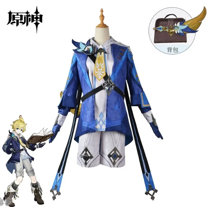 

Mika Game Anime Genshin Impact Suit Handsome Uniform Cosplay Costume Halloween Carnival Role Party Outfit Men Gift