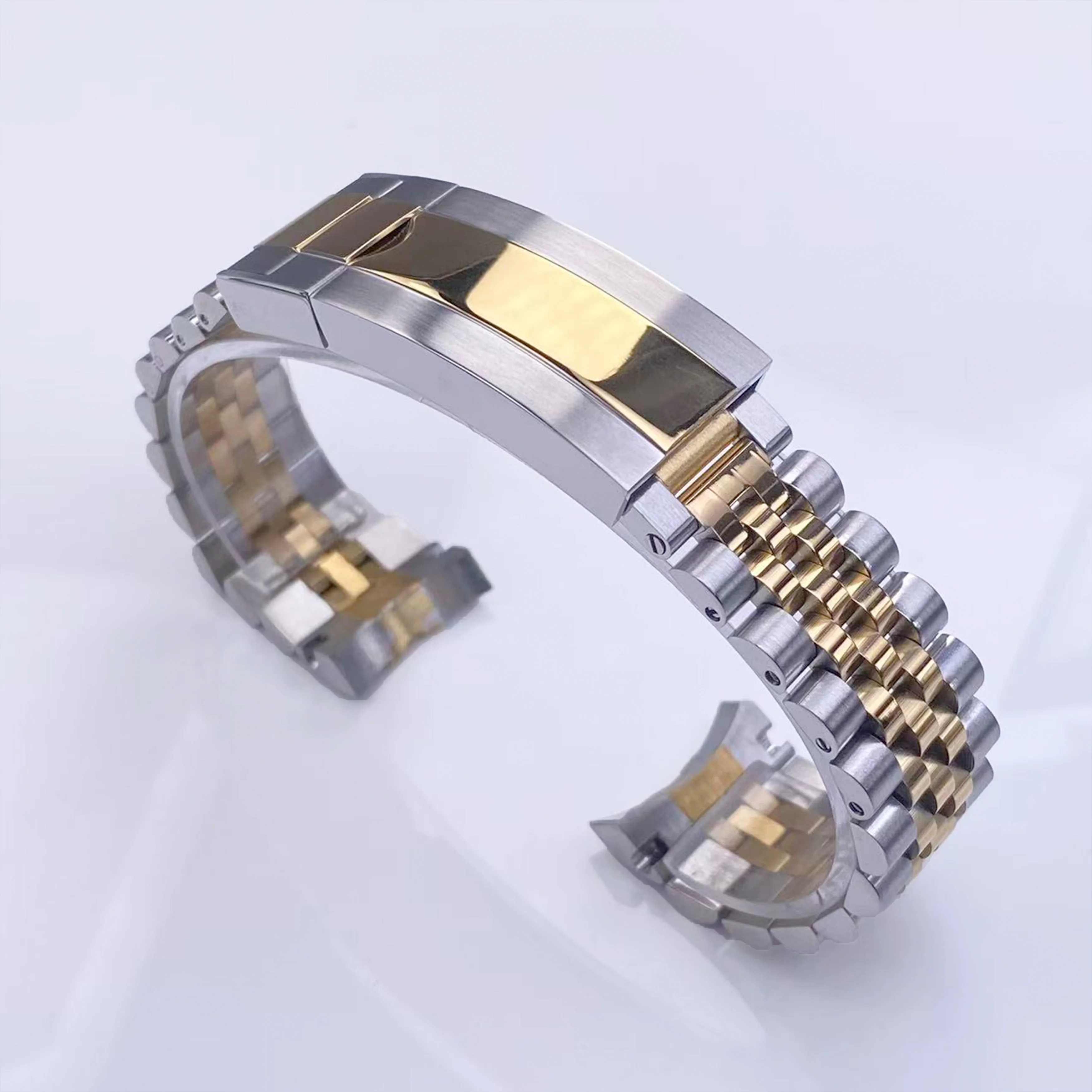 Alta qualidade 39mm nh35 caixa de relógio ouro vidro safira inoxidável à prova dwaterproof água caso caber nh35/36/38 movimento 28.5mm dial