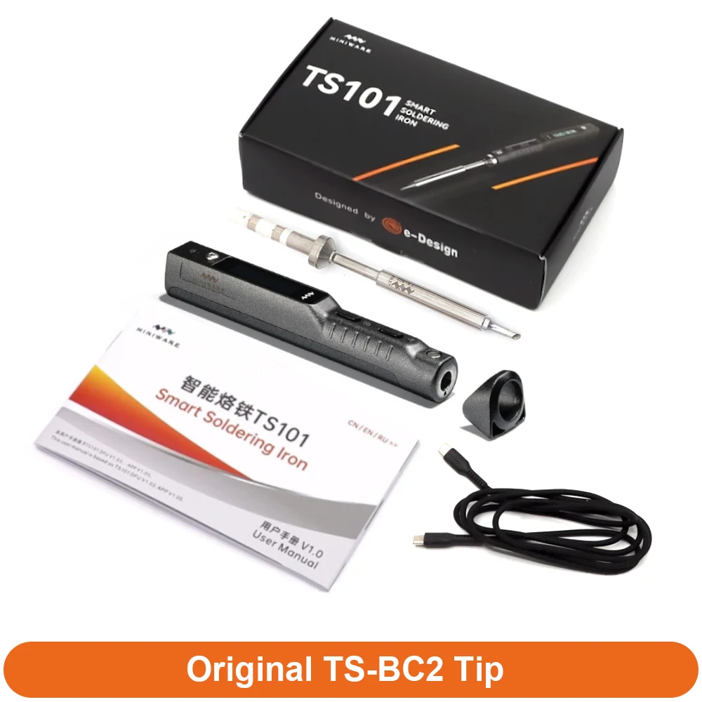 Originele MINIWARE TS101 Soldeerbout Draagbare Verstelbare Temperatuur Digitale Soldeerstation Tip TS-BC2 PD3.1 90W TS100 Upgrade - afbeelding 1