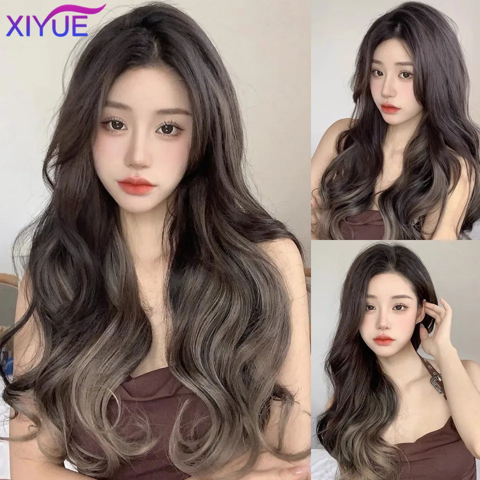 XiYUE   Synthetic U-shaped wig piece one piece wig women\'s long hair naturally fluffy and increases hair volume