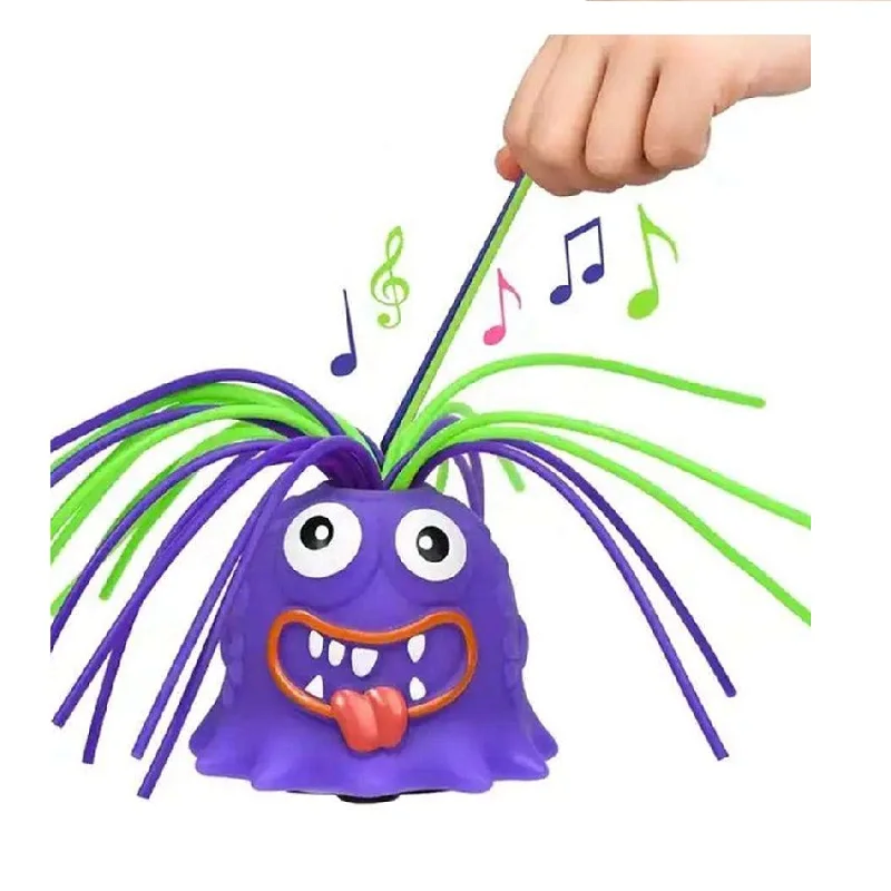 Pull Hair Little Monster Anxiety Toy Sensory Stress Relief with Light Sound Viral Fidget Gift for Kids Novelty Screaming Alien