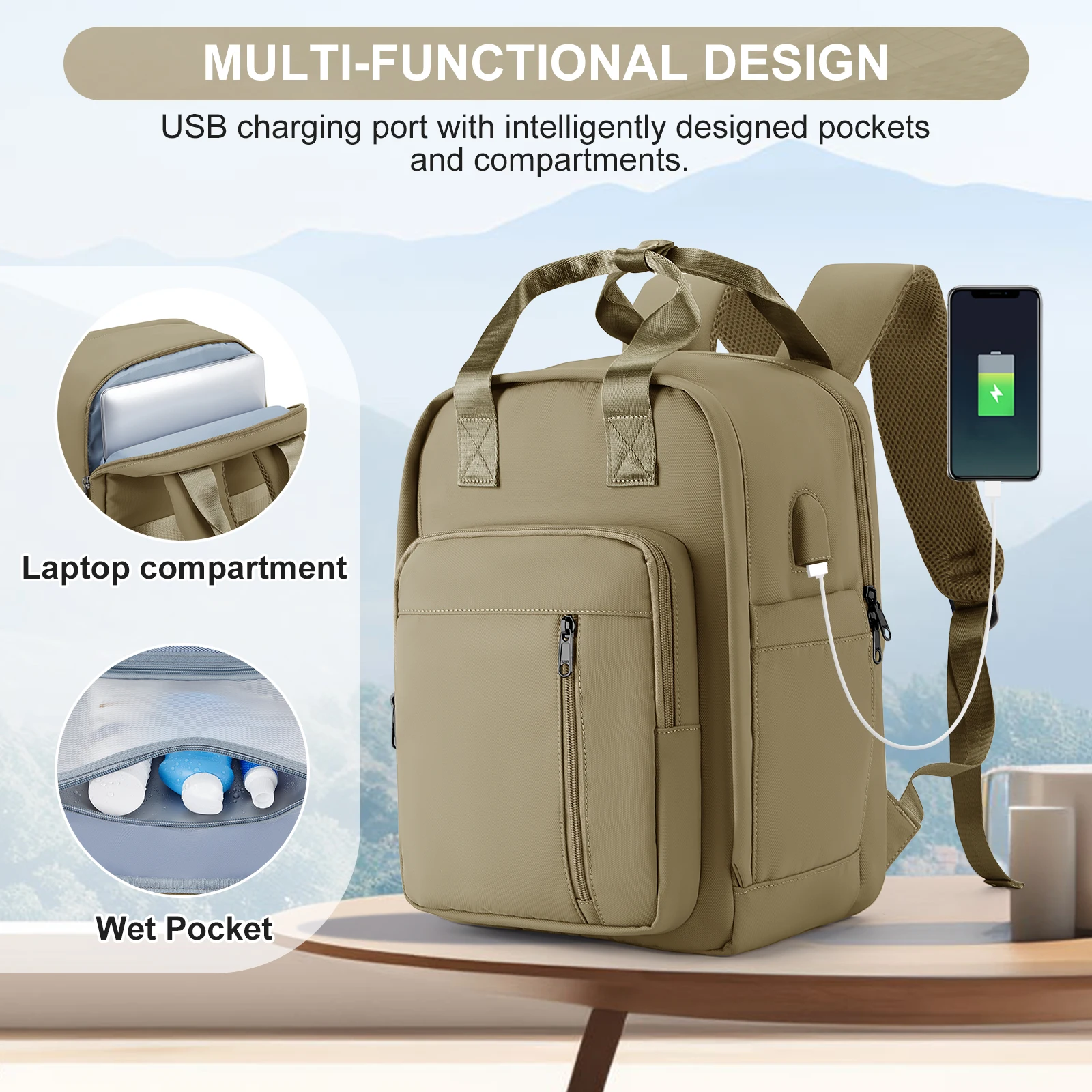 Travel Backpack for Men Women Multifunctional Waterproof Mummy Suitcase Easyjet 45x36x20 Cabin Bag Large Capacity Laptop Backpac