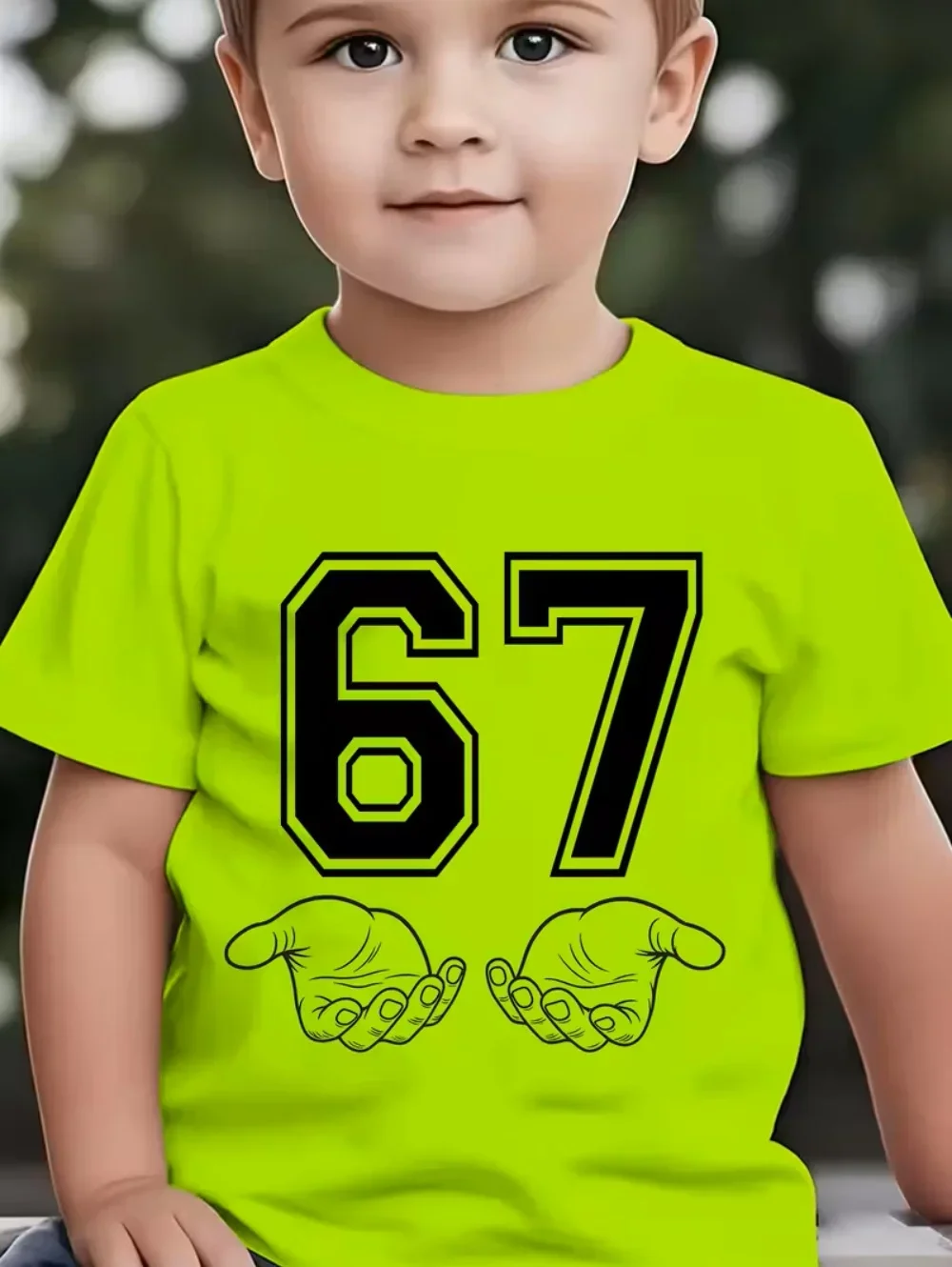 Kids Gamer Meme T-Shirt 6-7 Six Seven Italian Brainrot Short Sleeve Fashion Y2k Children's Clothing Funny Top for Boys