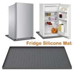 Mini Fridge Silicone Mat Soft Under Refrigerator Floor Protector Washable Washing Machine Mat for Dryer Mini Fridge Wine Cabinet