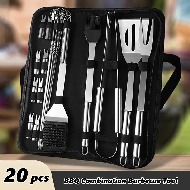 

Bbq Utensil Set Outdoor Camping Tableware Stainless Steel Bbq Kits Outdoor Home Bbq Combination Bbq Kits Camping Cookware