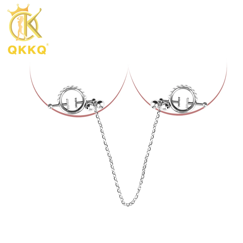 

QKKQ Metal Erotic Breast Toys Female Masturbators Stainless Steel Nipple Clamps Nipple Massage Adult Products For Couples 18+