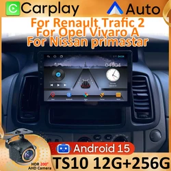 Android 15 Car Radio For Renault Trafic 2 For Opel Vivaro A For Nissan primastar 2006 - 2014 Navigation GPS Carplay No 2din 4G