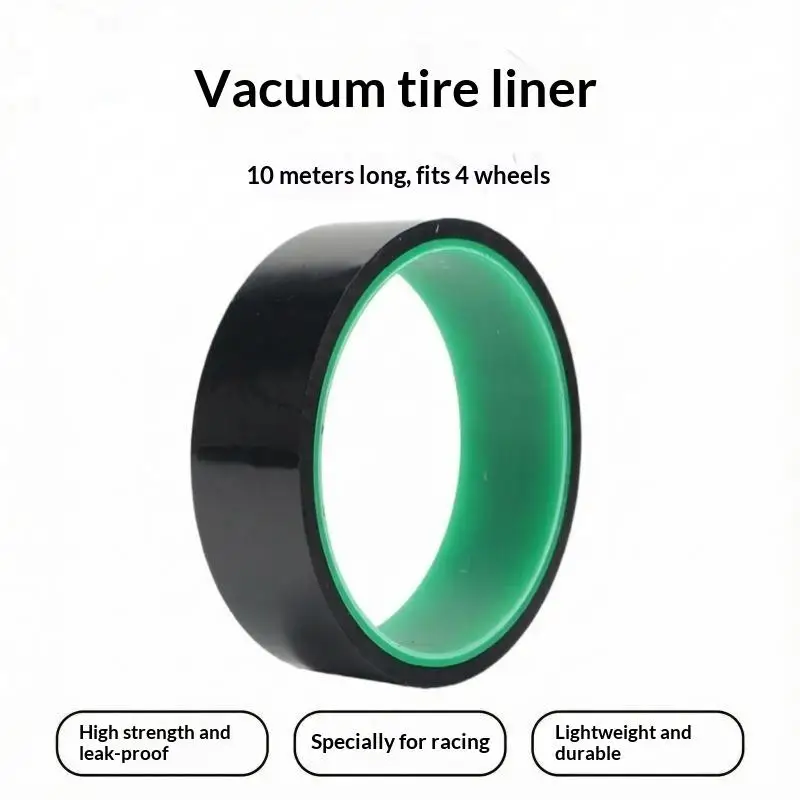 Hot 1 Roll 10M Bicycle Tire Liner Vacuum Tire Pad Tubeless Rim Tape Bike PET Tire Seal Pad Width 20-29mm*10m Bike Accessories